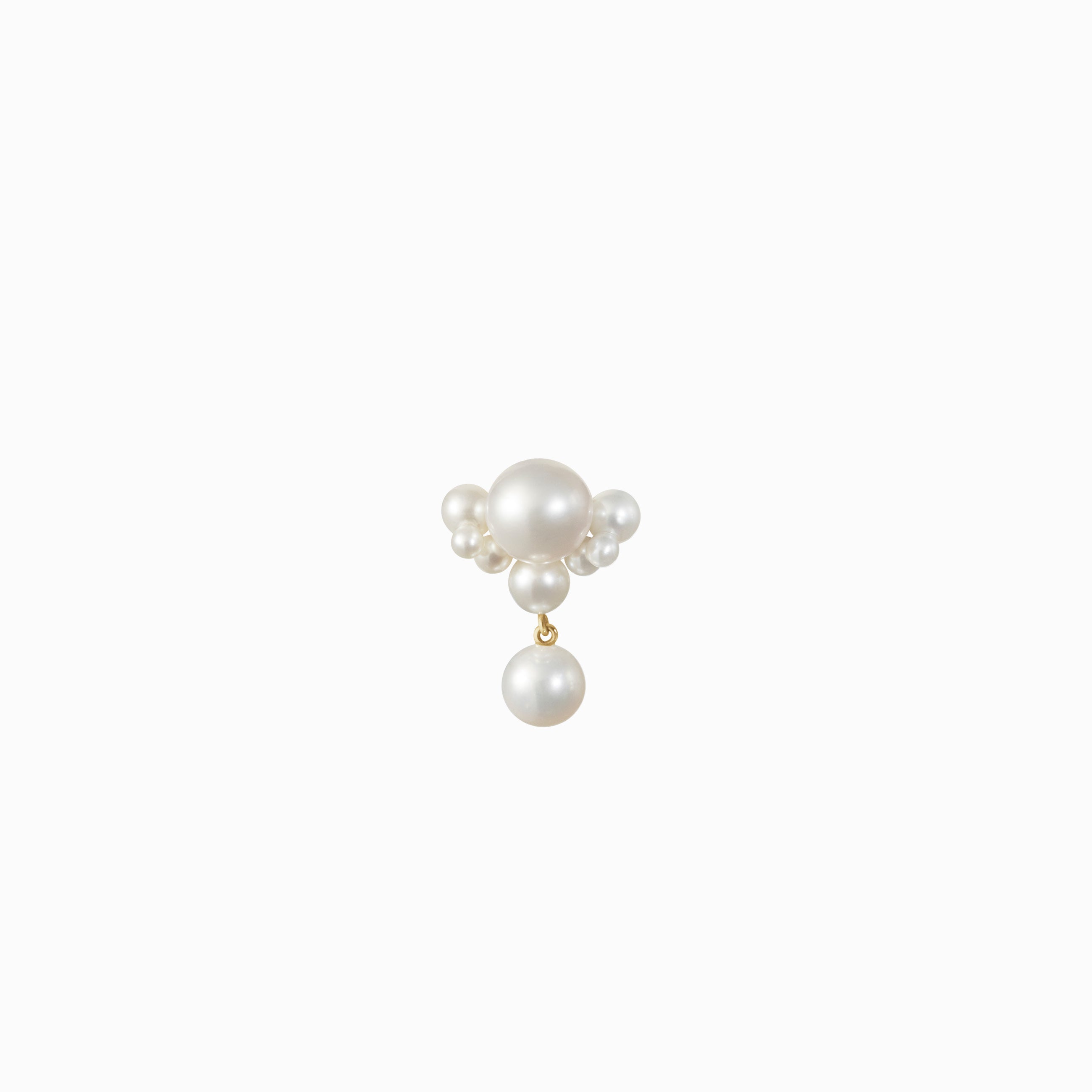 Earring – Single Pearl in Floral Loop 3 Prong – Bombay Screw | Gujjadi  Swarna Jewellers